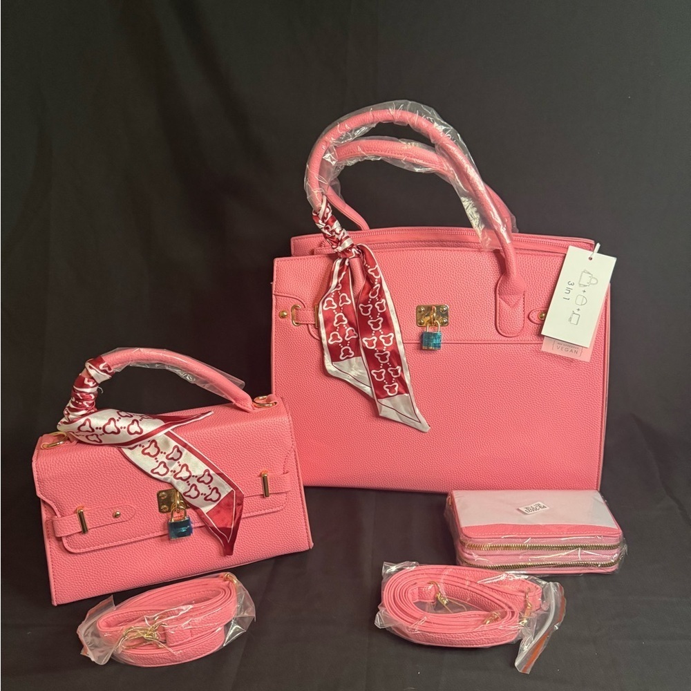 Elegant Pink Handbag Set - Picture 4 of 5